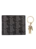 Lacoste Monogram The Blend Geldbörse 11 cm in monogram noir gris
