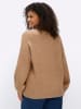sheego Langarm-Pullover in camel-meliert