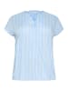 KAFFE curve Bluse ärmellos KCsida Regular fit in Chambray/Moonstruck Stripe