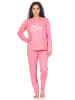 NORMANN Schlafanzug Pyjama langarm Tupfen Punkte - 88736 in rose