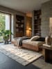 KADIMA DESIGN Hochflor-Teppich fussbodenheizung-geeignet FORSS Labyrinth-Relief Flur in Creme