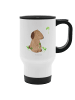 Mr. & Mrs. Panda Kaffeebecher Hund Kleeblatt ohne Spruch in Weiß