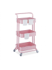 relaxdays Rollwagen in Rosa -  (B)38 x (H)86 x (T)39 cm