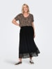 ONLY Carmakoma Damen Rock Plus Size elastischer Taillenbund in Schwarz