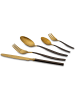 Echtwerk 20 tlg. Set Tafelbesteck "Positano Due" in Gold/Schwarz