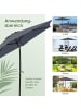 ABRIHOME Sonnenschirm in Grau Ø270 cm knickbar für Garten Balkon Strand