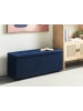 Beliani Ottomane OREM in Blau/Schwarz - (W) 100 x (H) 42 x (L) 40 cm