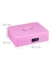 relaxdays Geldkassette in Rosa - (B)30,5 x (H)8,5 x (T)25 cm