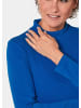 GOLDNER Kurzgröße:  Stehbundshirt Stehkragenshirt mit Langarm in royalblau