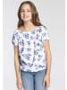 Kangaroos Carmenshirt in weiß/hellblau
