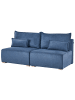 Beliani Modulsofa NERBO in Blau - (W) 200 x (H) 97 x (L) 106 cm