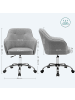 SONGMICS 2er-Set: Bürostuhl Tyra in Hellgrau - (B)58 x (H)96 x (T)60.8 cm