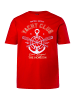 Men Plus Kurzarm T-Shirt in salsa