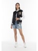 myMo Damen Collegejacke in Schwarz