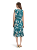 BETTY & CO Chiffonkleid mit Plissee in Petrol/Mint