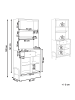 Beliani Vitrine PARLIN in Weiß - (W) 82 x (H) 180 x (L) 40 cm