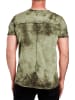 Rusty Neal Color Tie Dye Batik T-Shirt mit Logo-Print in Khaki