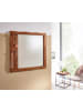 FineBuy Spiegel in Braun / Sheesham / 80x3x80