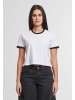 Urban Classics Urban Classics Ladies Contrast Retro T-Shirt in white/black