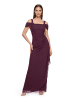 Vera Mont Abendkleid im Glitzer-Look in Grey/Dark Red