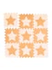 relaxdays 18x Puzzlematte Sterne in Orange/ Beige