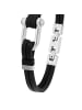 S. Oliver Jewel Armband Edelstahl, Leder in Schwarz