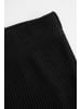 Coccodrillo Gerippte Leggings mit langem Hosenbein in schwarz