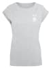 F4NT4STIC Extended Shoulder T Shirt ACDC Lightning Bolt in grau meliert