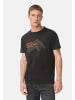 Camel Active T-Shirt aus reiner Baumwolle mit Rundhalsausschnitt in Schwarz