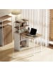 HOMCOM Schreibtisch-105L x 60B x 127H cm-Naturholz