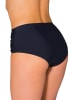 Aquarti Aquarti Damen Bikinihose mit seitlichen Raffungen in schwarz