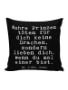 Mr. & Mrs. Panda Kissen 40x40 Wahre Prinzen töten für... mit Spruch in Schwarz