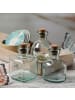MARELIDA Deko Glas Flaschen Set mit Korken Recyclingglas 3 Stück