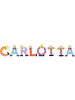 Playshoes Deko-Buchstaben "CARLOTTA" in bunt