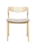 Beliani 2er-Set Esszimmerstuhl MAROA in Heller Holzfarbton/Beige