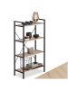 tectake Standregal, inklusive Kippschutz, 67,5 x 31,5 x 121,5 cm