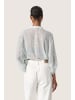Soaked in Luxury Kurzarm-Bluse SLMarta Lockere Passform in Silver Blue Stroke Print