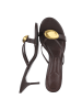 Ital-Design High-Heel Sandalette in Braun