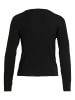 Vila Gerippter Longsleeve Pullover Feinstrick Sweater Shirt VIABELLA in Schwarz