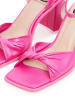 CESARE GASPARI Sandalen mit Blockabsatz aus Leder in Pink