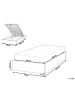 Beliani Einzelbett DINAN in Grau - (W) 97 x (H) 31 x (L) 214 cm