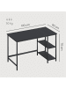 VASAGLE Computertisch Barnet in Schwarz - (B)120 x (H)76 x (T)60 cm