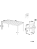 Beliani 7-tlg Gartentisch Set VERNIO in Grau/Silber