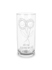 Mr. & Mrs. Panda Glas Blume Sonnenblume mit Spruch in Transparent
