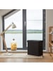 relaxdays Sitzhocker in Schwarz - (B)46 x (H)49,5 x (T)25,5 cm