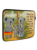 Mr. & Mrs. Panda Laptop Tasche Koala Familie Design mit Spruch in Weiß