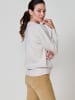 KOROSHI Women's sweater embroidered floral knit in weiß