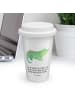 Mr. & Mrs. Panda Coffee To Go Becher Krokodil mit Spruch in Weiß