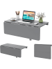 COSTWAY Wandmontierter Klapptisch in Grau