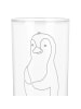 Mr. & Mrs. Panda Glas Pinguin Diät mit Spruch in Transparent